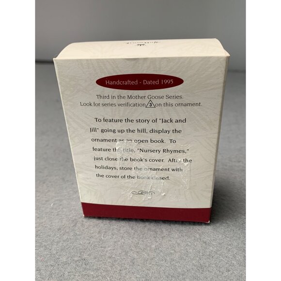 Hallmark Keepsake Ornament 1995 Mother Goose Jack & Jill Collectors Series Minia - Picture 6 of 7